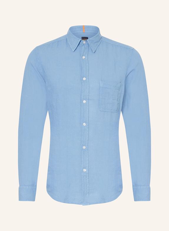 BOSS Leinenhemd RELEGANT Regular Fit BLAU