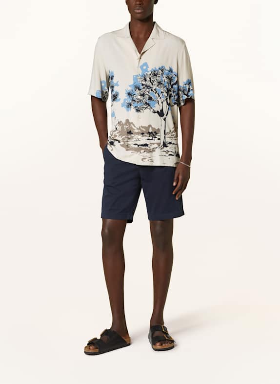 BOSS Resorthemd RAYER Slim Fit CREME / BLAU