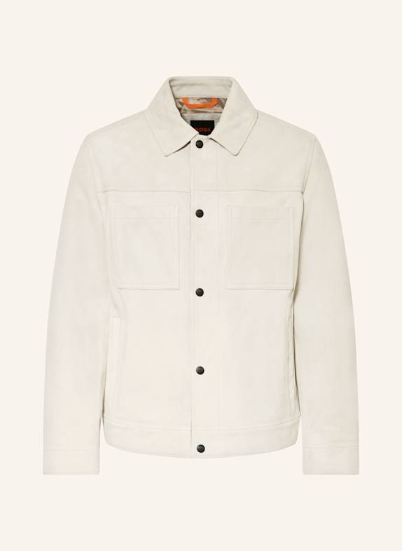 BOSS Lederjacke JOMARE BEIGE