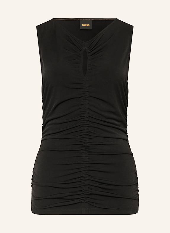 BOSS Blusentop EMACHA mit Cut-out SCHWARZ
