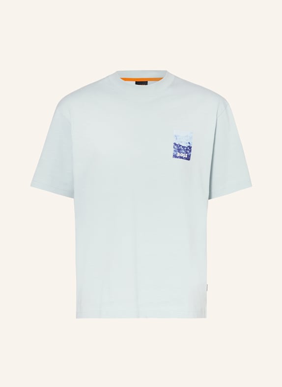BOSS T-Shirt TE_NUMBERS HELLBLAU/ LILA/ DUNKELLILA