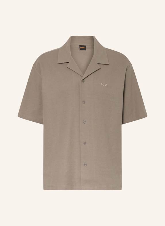 BOSS Resorthemd Extra Slim Fit aus Piqué CAMEL