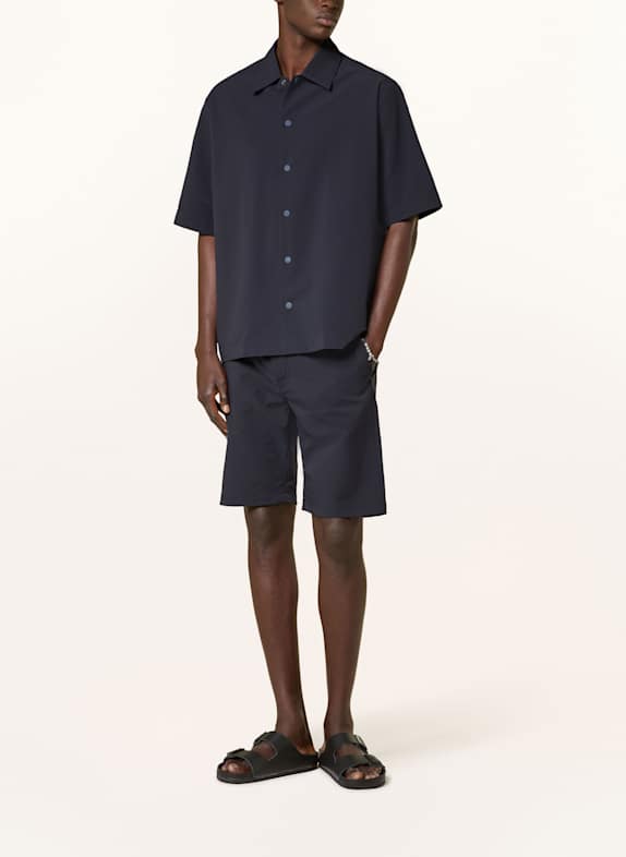 BOSS Kurzarm-Hemd LAPOULLY Relaxed Fit DUNKELBLAU