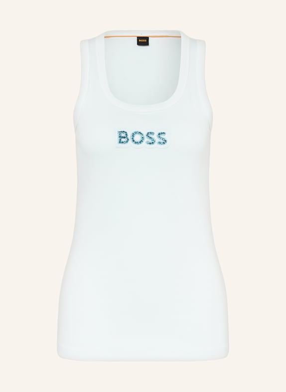 BOSS Top EMATITE mit Schmucksteinen TÜRKIS