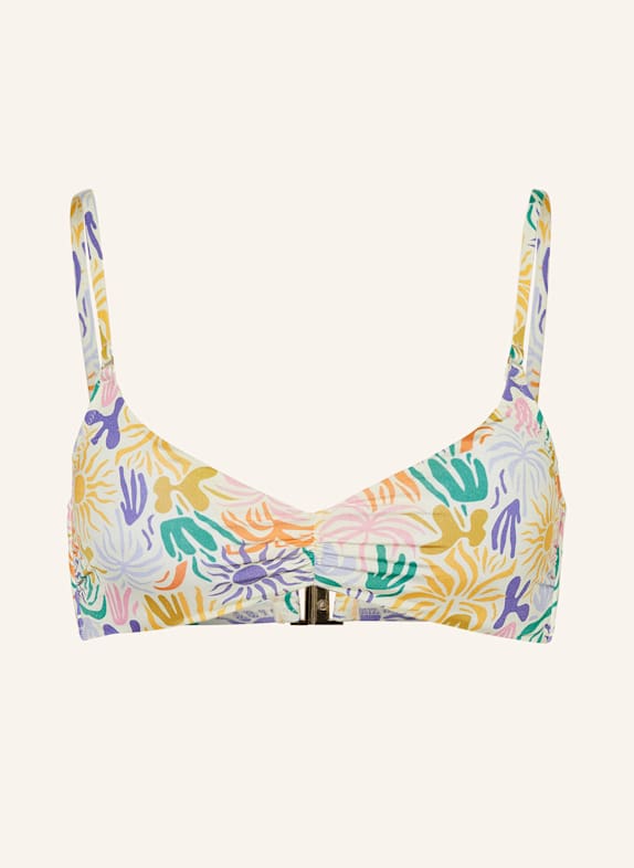 MRS & HUGS Bralette-Bikini-Top LILA/ DUNKELORANGE/ TÜRKIS