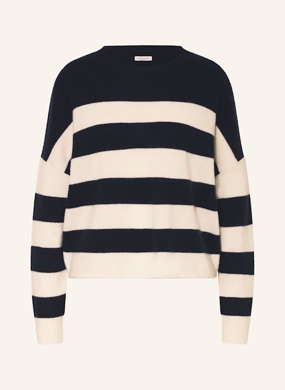 MRS & HUGS Cashmere sweater DARK BLUE/ ECRU