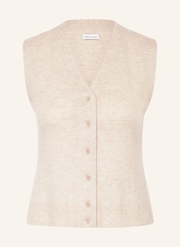MRS & HUGS Strickweste mit Cashmere BEIGE