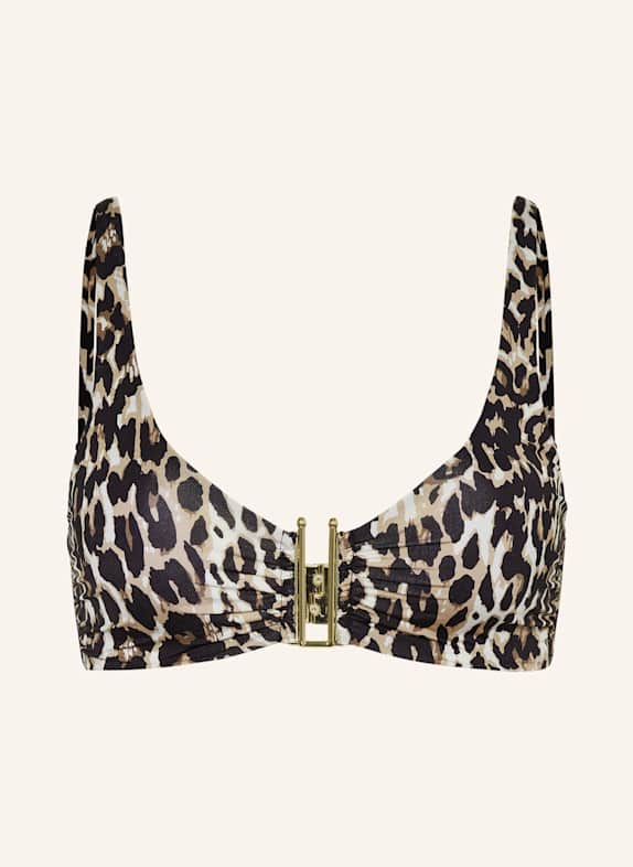 MRS & HUGS Bralette bikini top BLACK/ BROWN/ WHITE