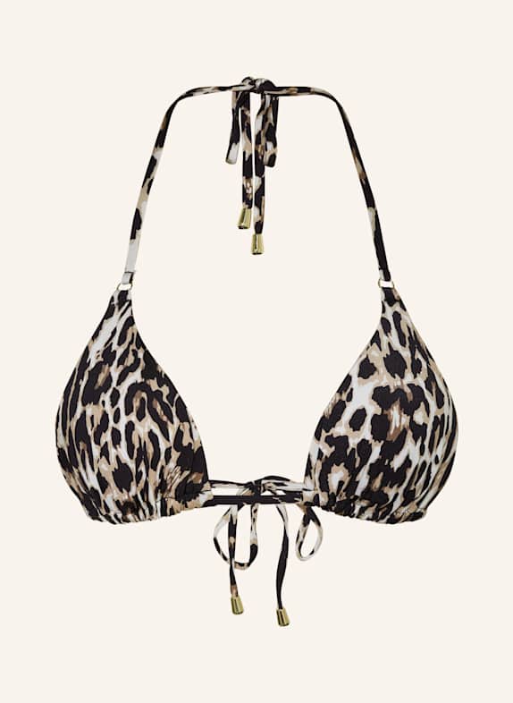 MRS & HUGS Triangle bikini top BLACK/ BROWN/ WHITE