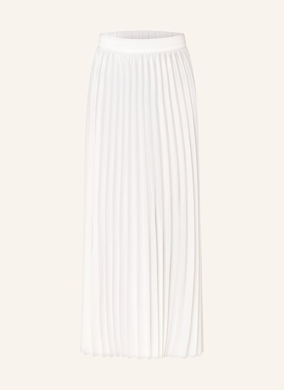 MRS & HUGS Pleated skirt made of satin WHITE