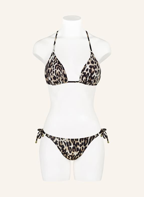 MRS & HUGS Triangel bikinibroekje ZWART / BRUIN / WIT