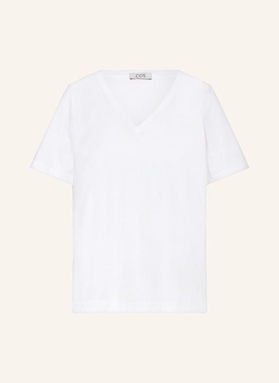 COS T-shirt BIAŁY
