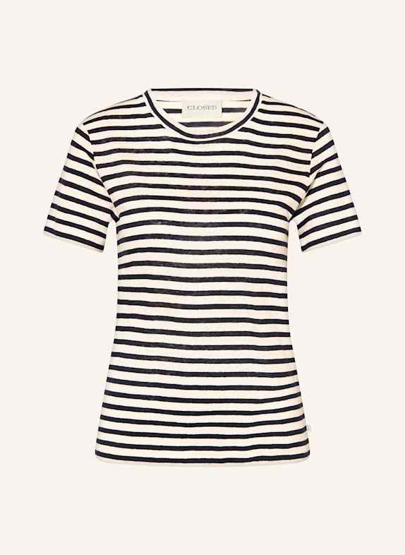 CLOSED T-Shirt CREME/ DUNKELBLAU