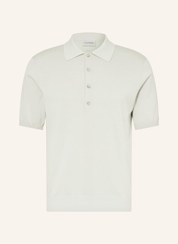 CLOSED Strick-Poloshirt HELLGRAU