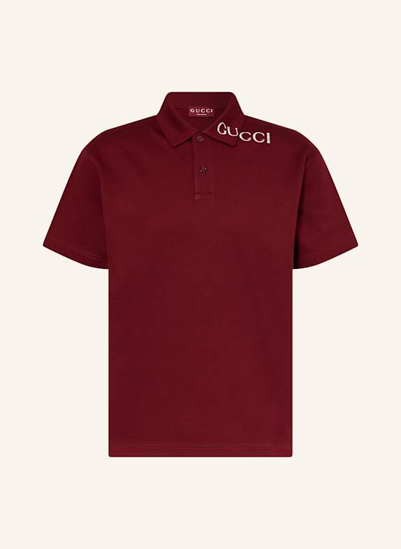 GUCCI Piqué-Poloshirt DUNKELROT