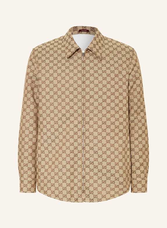 GUCCI Overjacket HELLBRAUN/ DUNKELBRAUN