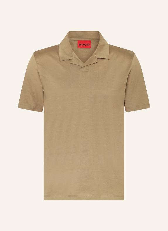 HUGO Koszulka polo z dżerseju DIMERSPOLO KHAKI