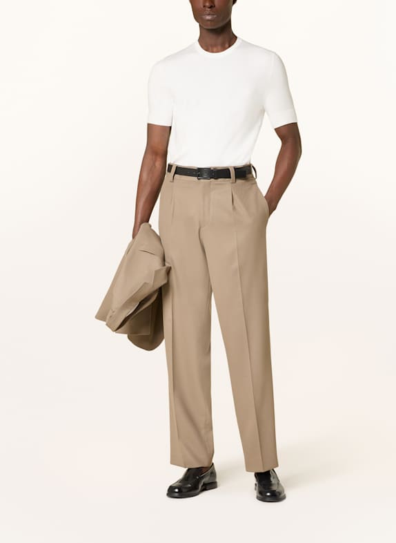 HUGO Strickshirt SAN CARL CREME