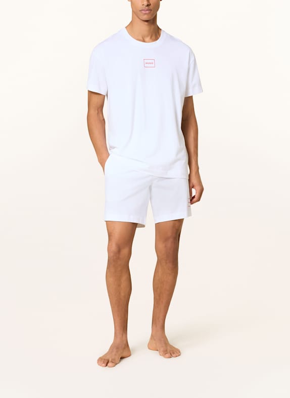 HUGO Schlafshirt LAZE WEISS
