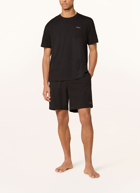 HUGO Pantaloni scurți de dormit AUSTIN NEGRU