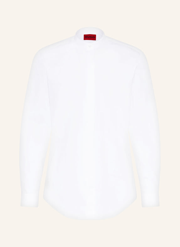 HUGO Hemd KALEB Slim Fit mit Stehkragen WEISS