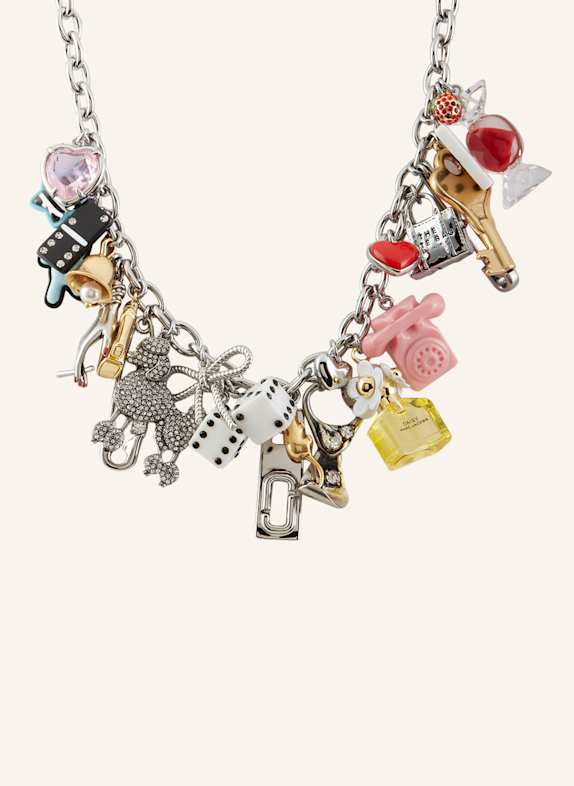 MARC JACOBS Halskette THE STICKER STATEMENT NECKLACE SILBER/ ROSA/ GELB