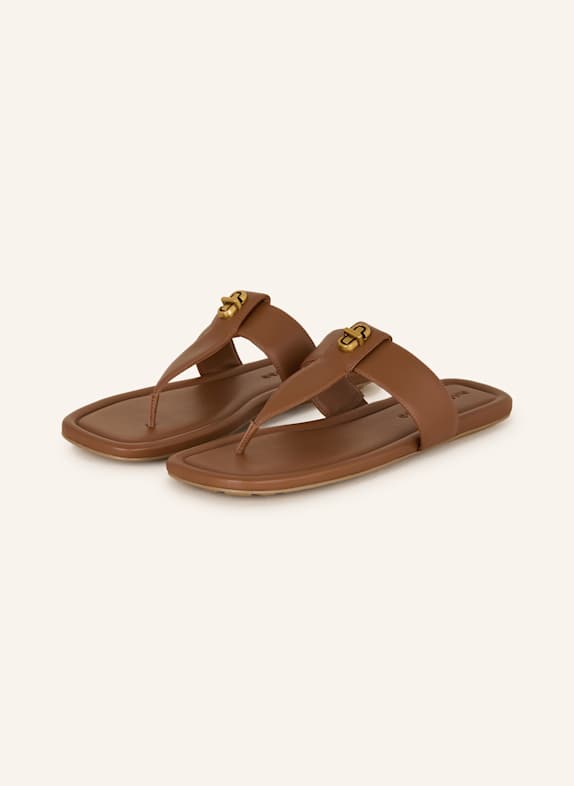 MARC JACOBS THE DUAL T flip flops BROWN
