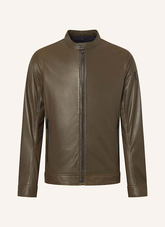 STRELLSON Lederjacke KHAKI