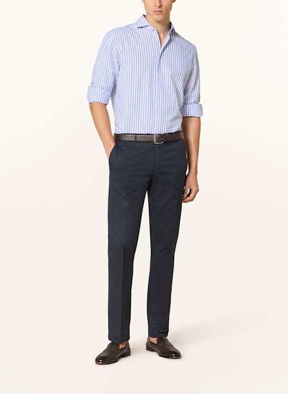STROKESMAN'S Skjorte Regular Fit LYSEBLÅ / HVID