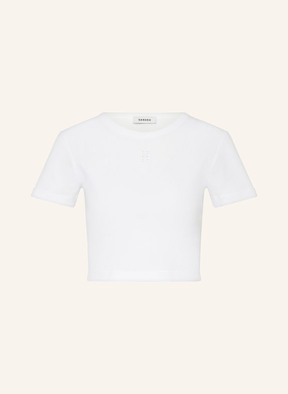 SANDRO Cropped-Shirt WEISS