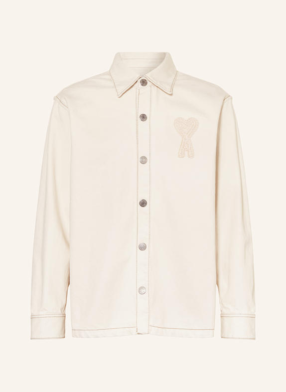 AMI PARIS Svrchní džínová košile 136 WHITE CREAM