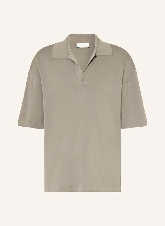 AMI PARIS Strick-Poloshirt GRAU