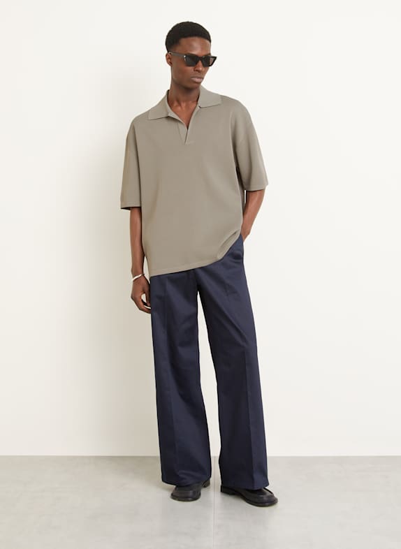 AMI PARIS Tricou polo tricotat GRI