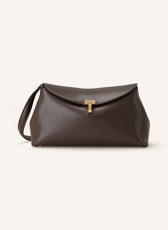 TOTEME Clutch T-LOCK DUNKELBRAUN