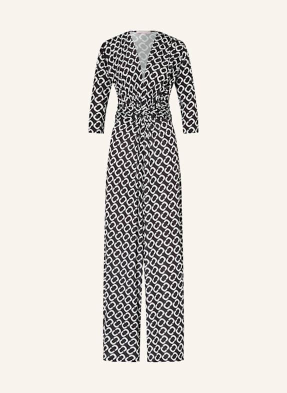 marivie Jumpsuit TEMPT ME! aus Jersey mit 3/4-Arm SCHWARZ/ WEISS