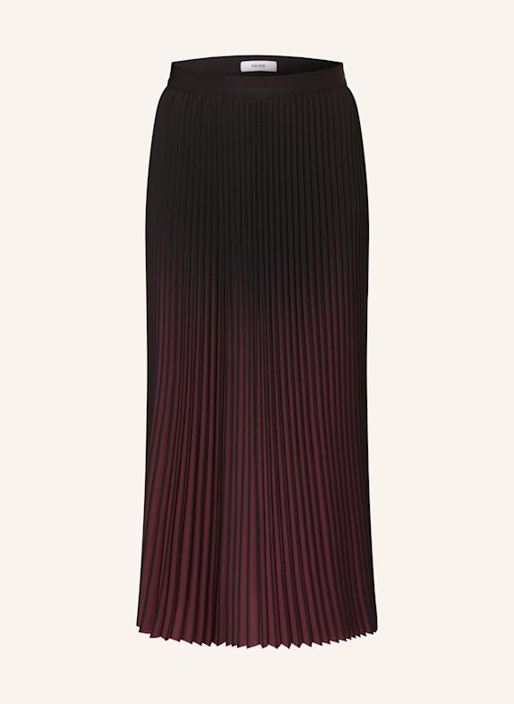 REISS Plisseerock MARLIE DUNKELROT/ SCHWARZ