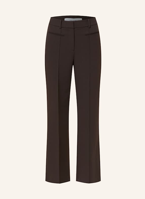 REISS Bootcut halim Trousers CLAUDE DARK BROWN