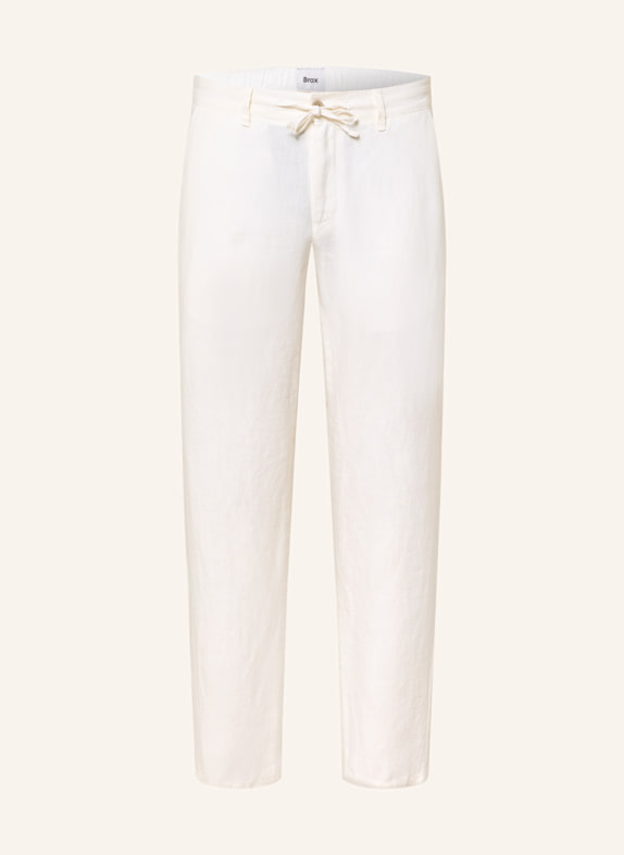 BRAX Leinenhose FABIO JOK im Jogging-Stil Regular Fit WEISS