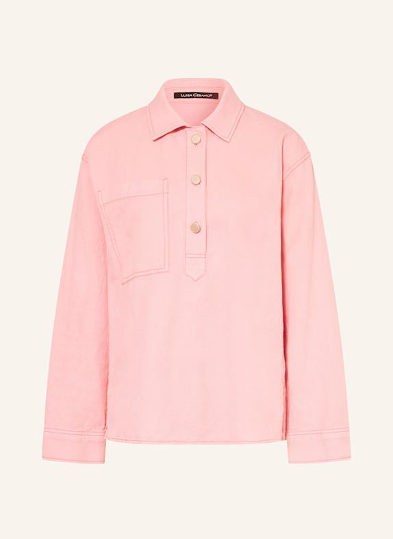 LUISA CERANO Jeans-Overjacket mit Leinen ROSA