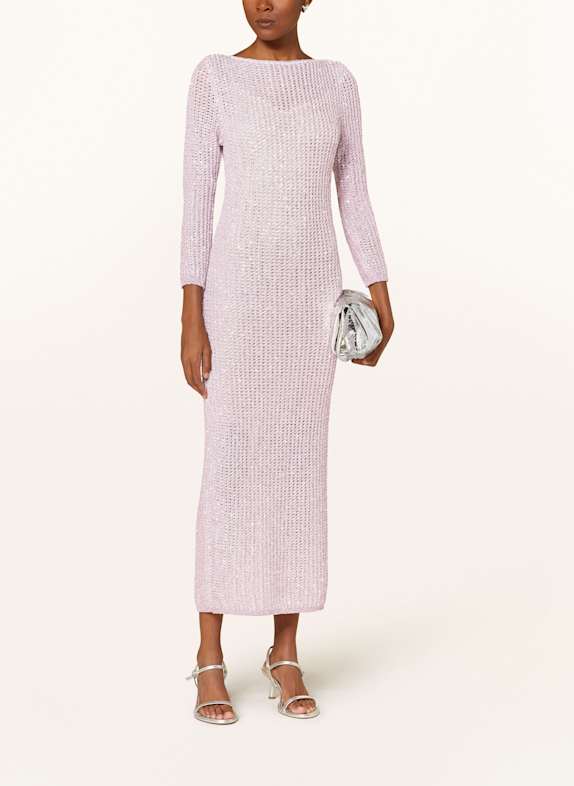 MARC CAIN Strickkleid mit Pailletten ROSÉ