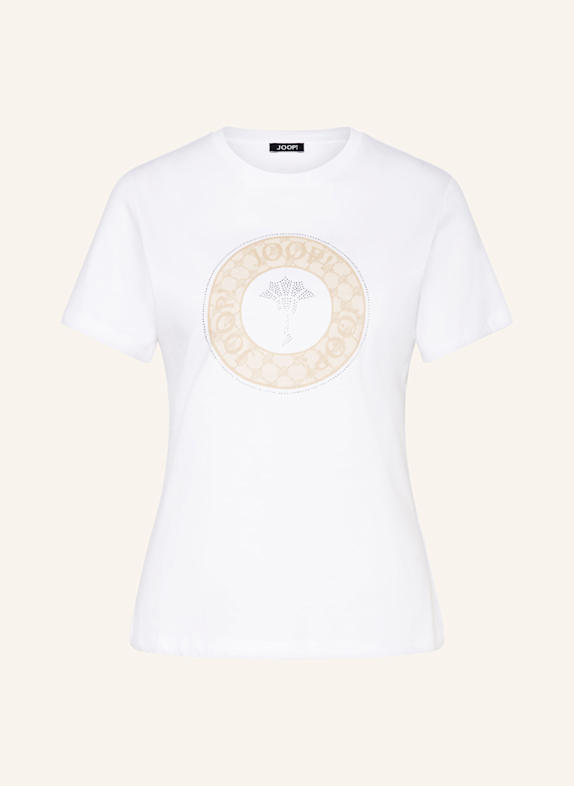 JOOP! T-Shirt TOLU mit Schmucksteinen WEISS