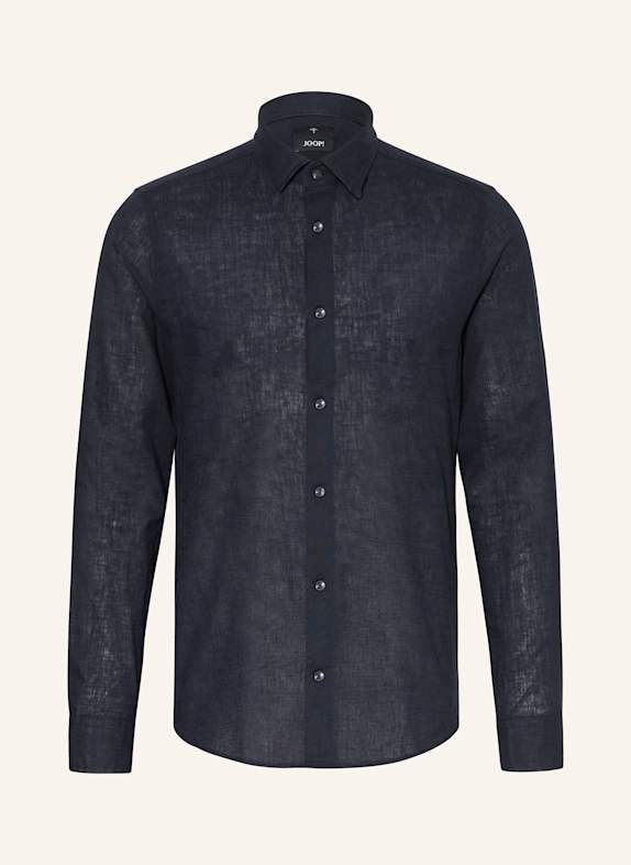 JOOP! Hemd PIT Slim Fit mit Leinen DUNKELBLAU