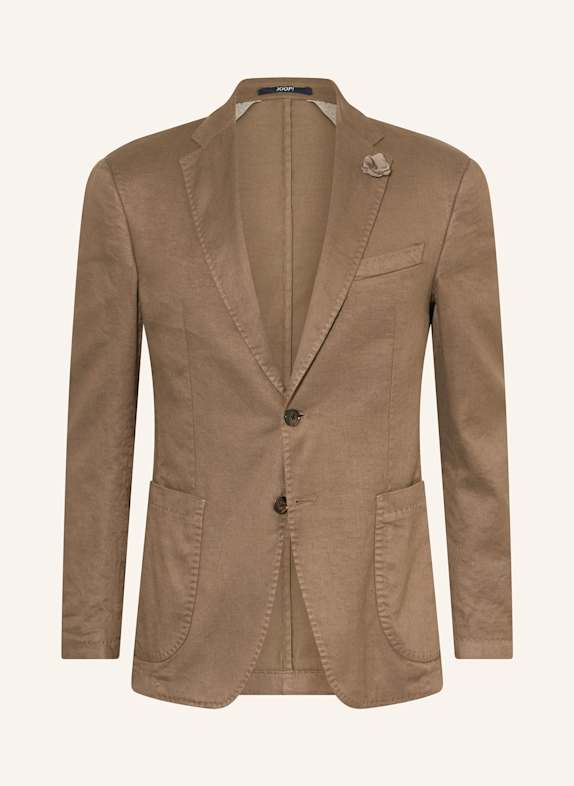 JOOP! Sakko HOVEREST Extra Slim Fit mit Leinen DUNKELBRAUN