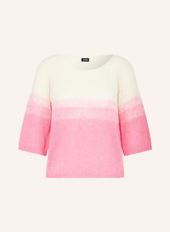 JOOP! Strickshirt KATO mit Alpaka WEISS/ PINK