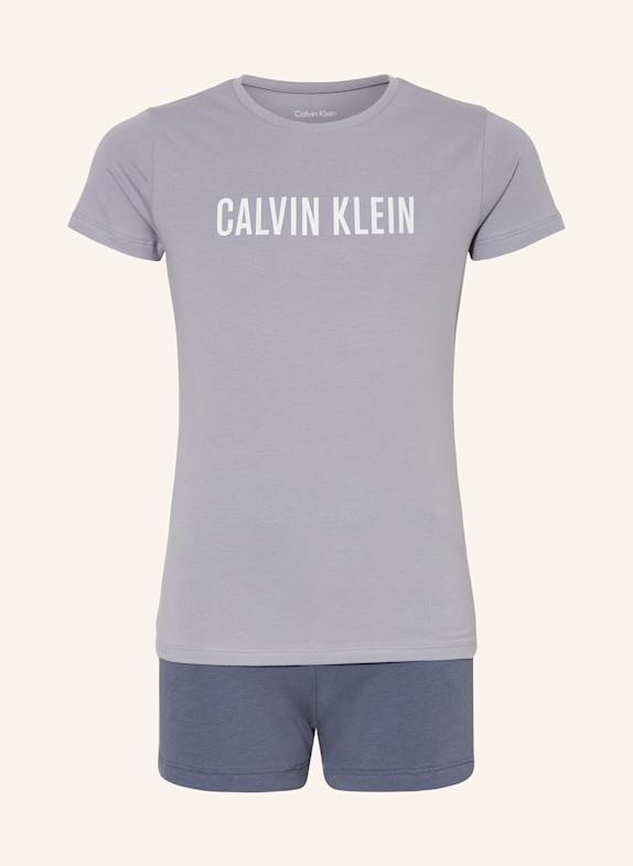 Calvin Klein Shorty-Schlafanzug LILA/ BLAUGRAU