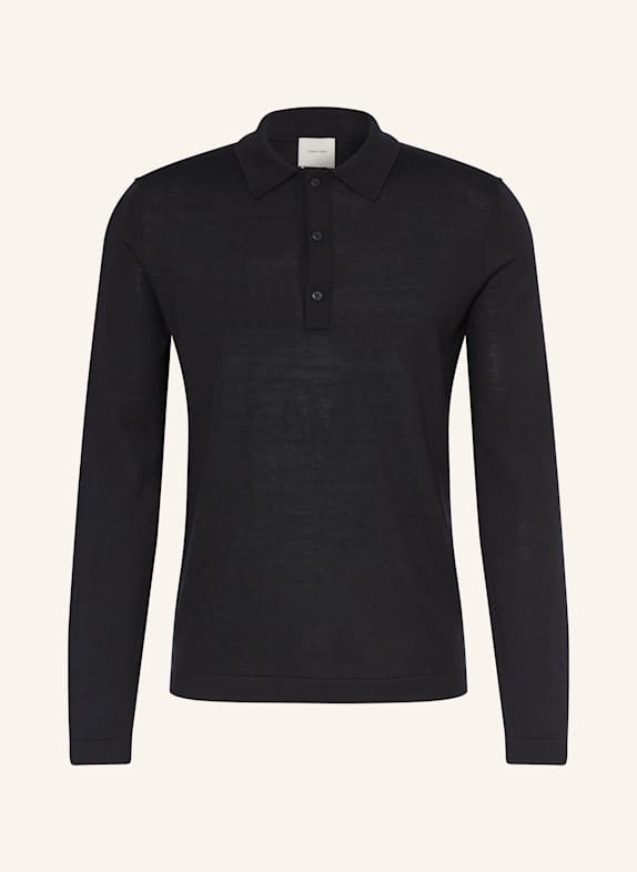 Calvin Klein Strick-Poloshirt SCHWARZ
