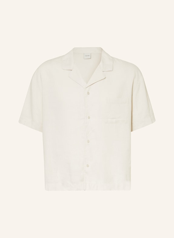 Calvin Klein Schlafshirt LINEN BLEND mit Leinen CREME