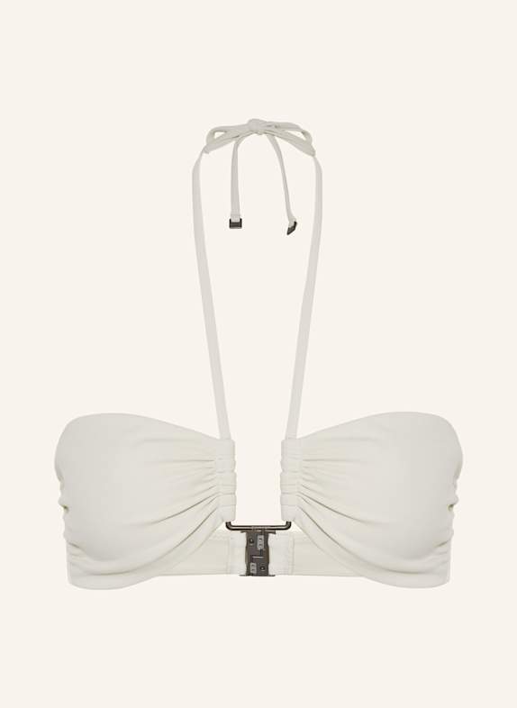 Calvin Klein Góra od bikini bandeau CK WIRE KREMOWY