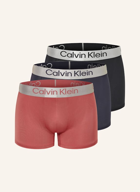 Calvin Klein Bokserki MICRO STRETCH w 3-paku CZARNY/ GRANATOWY/ BLADORÓŻOWY