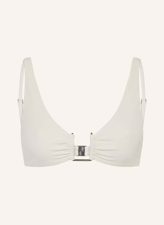 Calvin Klein Góra od bikini bralette CK WIRE KREMOWY